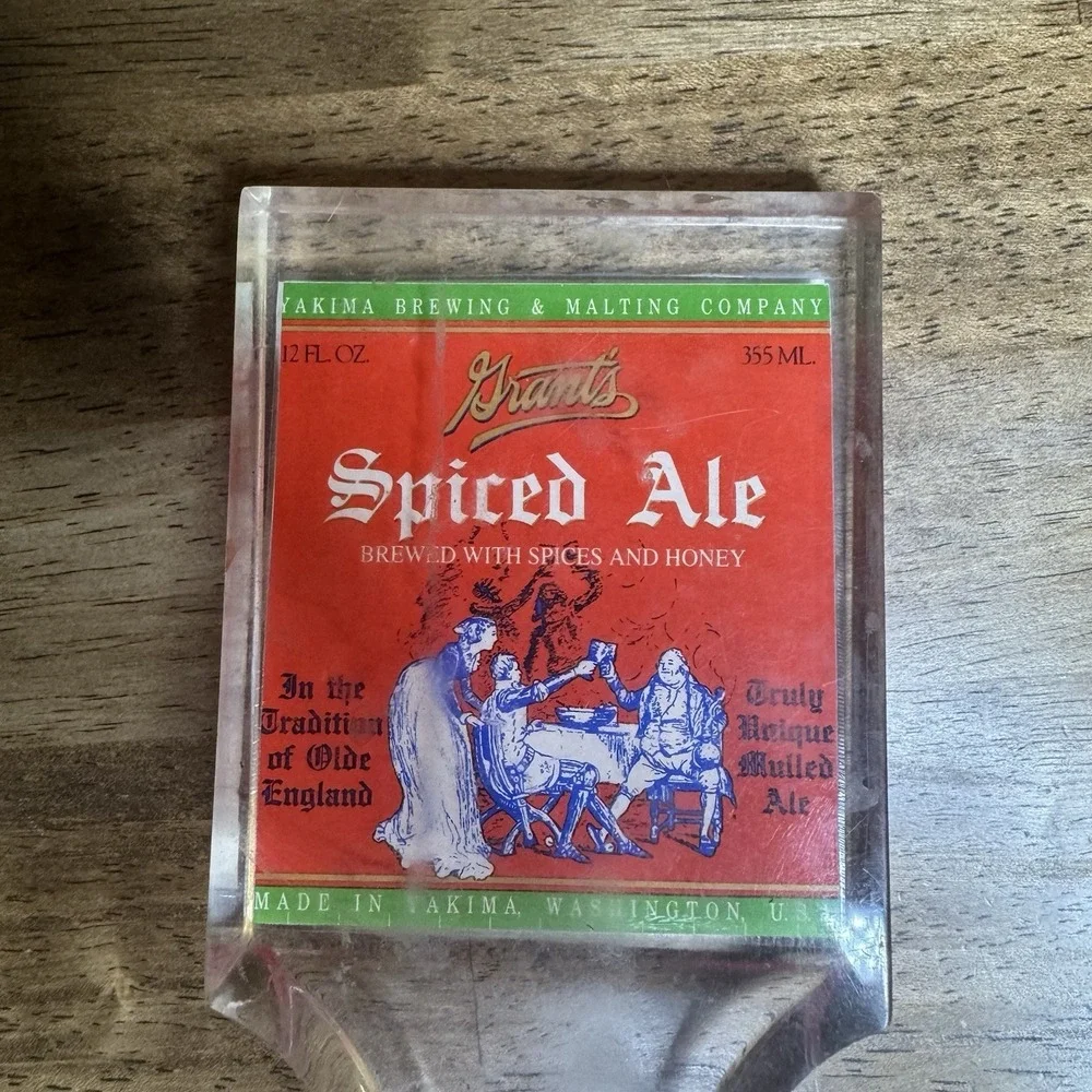 Vintage Grant's Scottish Ale & Spiced Ale Beer Tap Handle Yakima Brewing Rare